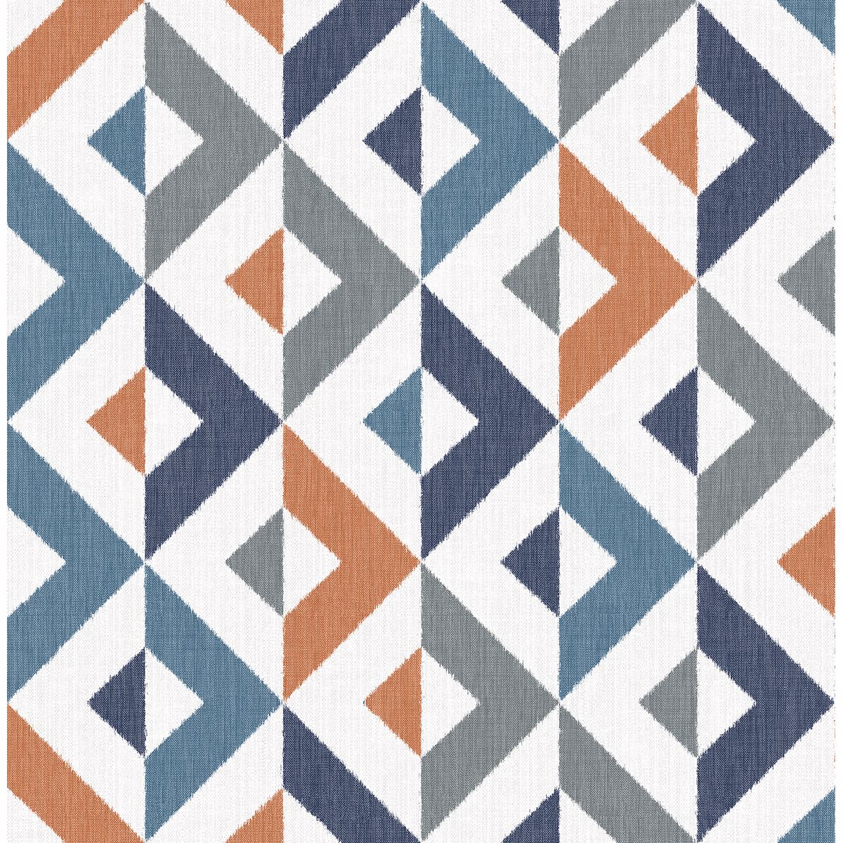 0038347 seesaw multicolor geometric faux linen wallpaper