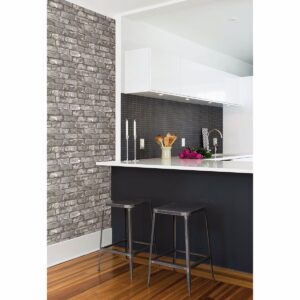 Debs Dove Exposed Brick Wallpaper