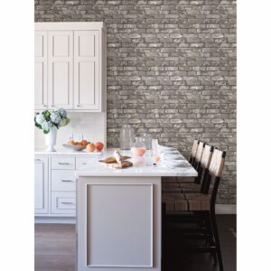 Debs Dove Exposed Brick Wallpaper