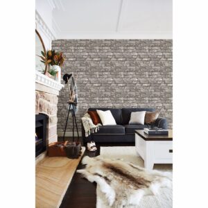 Debs Dove Exposed Brick Wallpaper