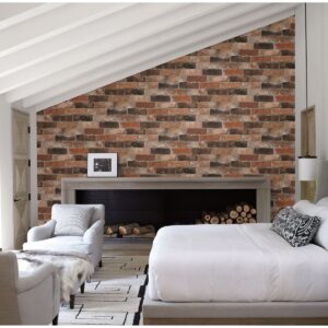 Rustin Rust Reclaimed Bricks Wallpaper