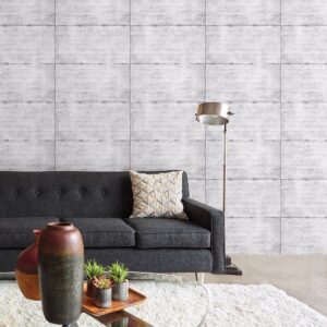 Reuther Light Grey Smooth Concrete Wallpaper