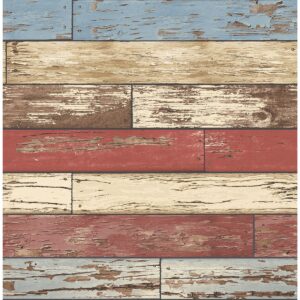 0038411 levi multicolor scrap wood wallpaper