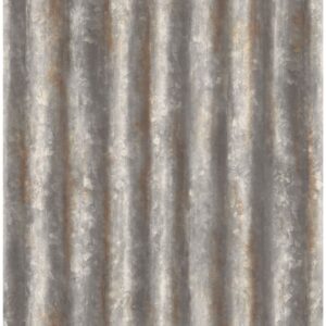 0038425 kirkland charcoal corrugated metal wallpaper