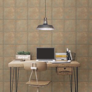 Hale Gold Sheet Metal Wallpaper