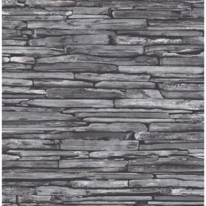 0038441 mcguire grey stacked slate wallpaper