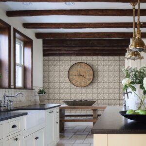 Cornelius Grey Tin Ceiling Tile Wallpaper