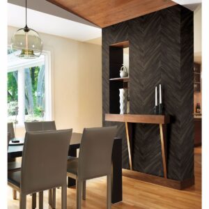 Parisian Dark Brown Parquet Wallpaper