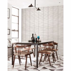 Midcentury White Modern Bricks Wallpaper