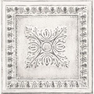 0038470 hillman white ornamental tin tile wallpaper