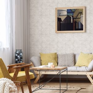Goldberg Ivory Hammered Metal Wallpaper