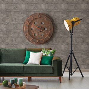 Murray Dark Grey Stone Wall Wallpaper