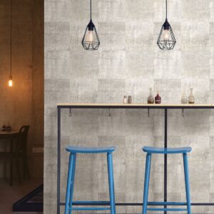 Conundrum Silver Faux Metal Wallpaper