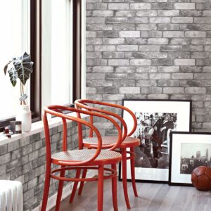 Rustin Grey Reclaimed Bricks Wallpaper