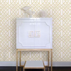 Traverse Beige Trellis Wallpaper
