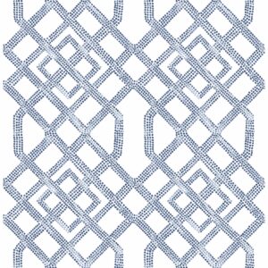 0041692 traverse blue trellis wallpaper