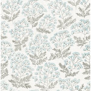 0041712 floret blue floral wallpaper
