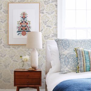 Floret Yellow Floral Wallpaper