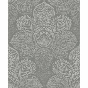 0041740 triumph grey medallion wallpaper