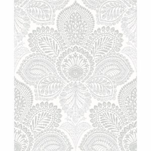 0041744 triumph off white medallion wallpaper