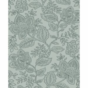 0041758 larkin green floral wallpaper