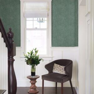 Zenith Green Abstract Geometric Wallpaper