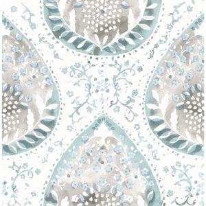 0041792 alistair blue medallion wallpaper