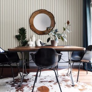 Symphony Light Blue Stripe Wallpaper