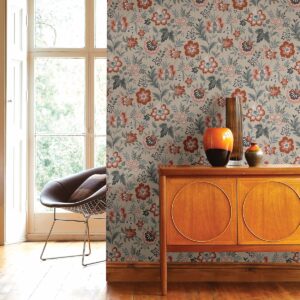 Athena Beige Floral Wallpaper