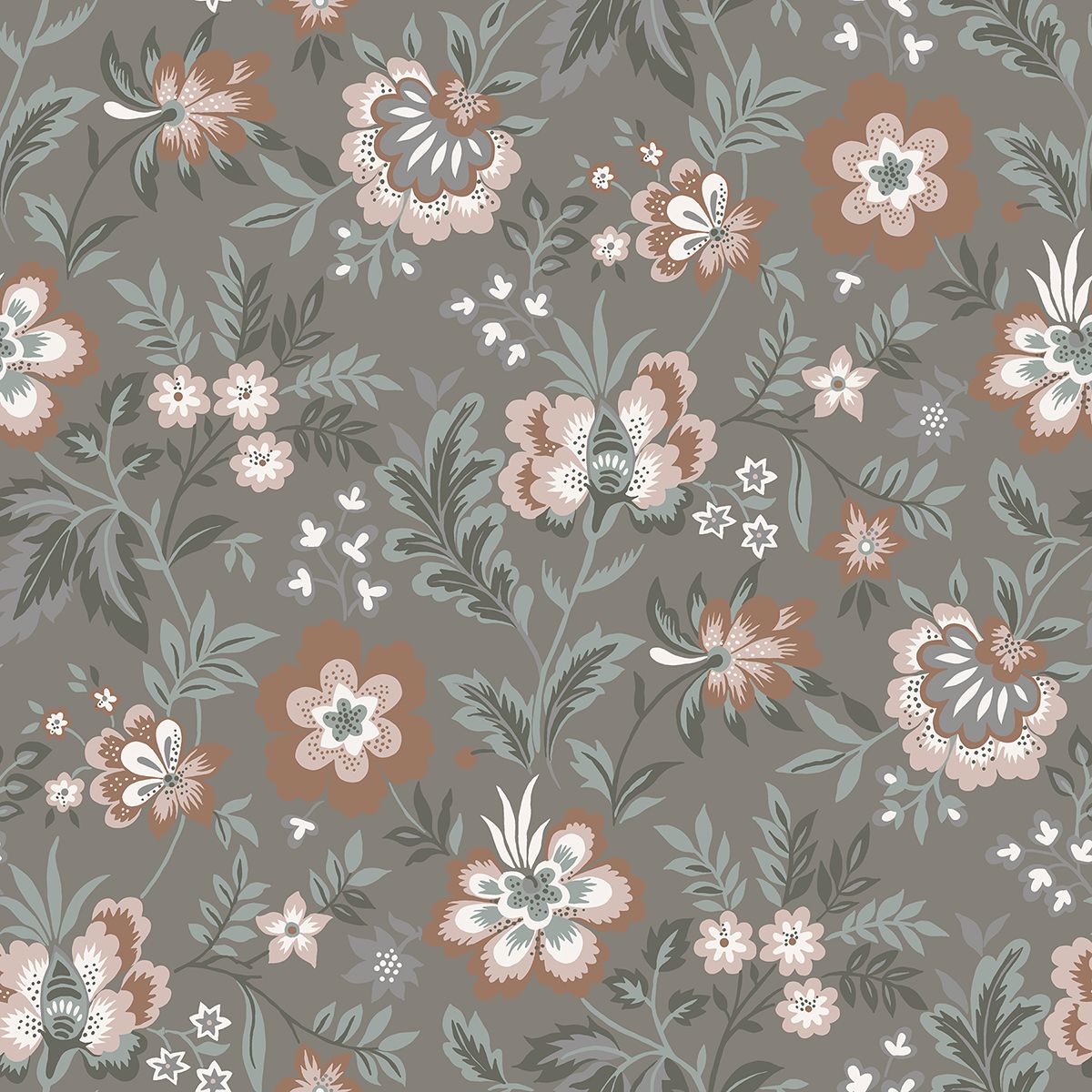 0041918 athena grey floral wallpaper