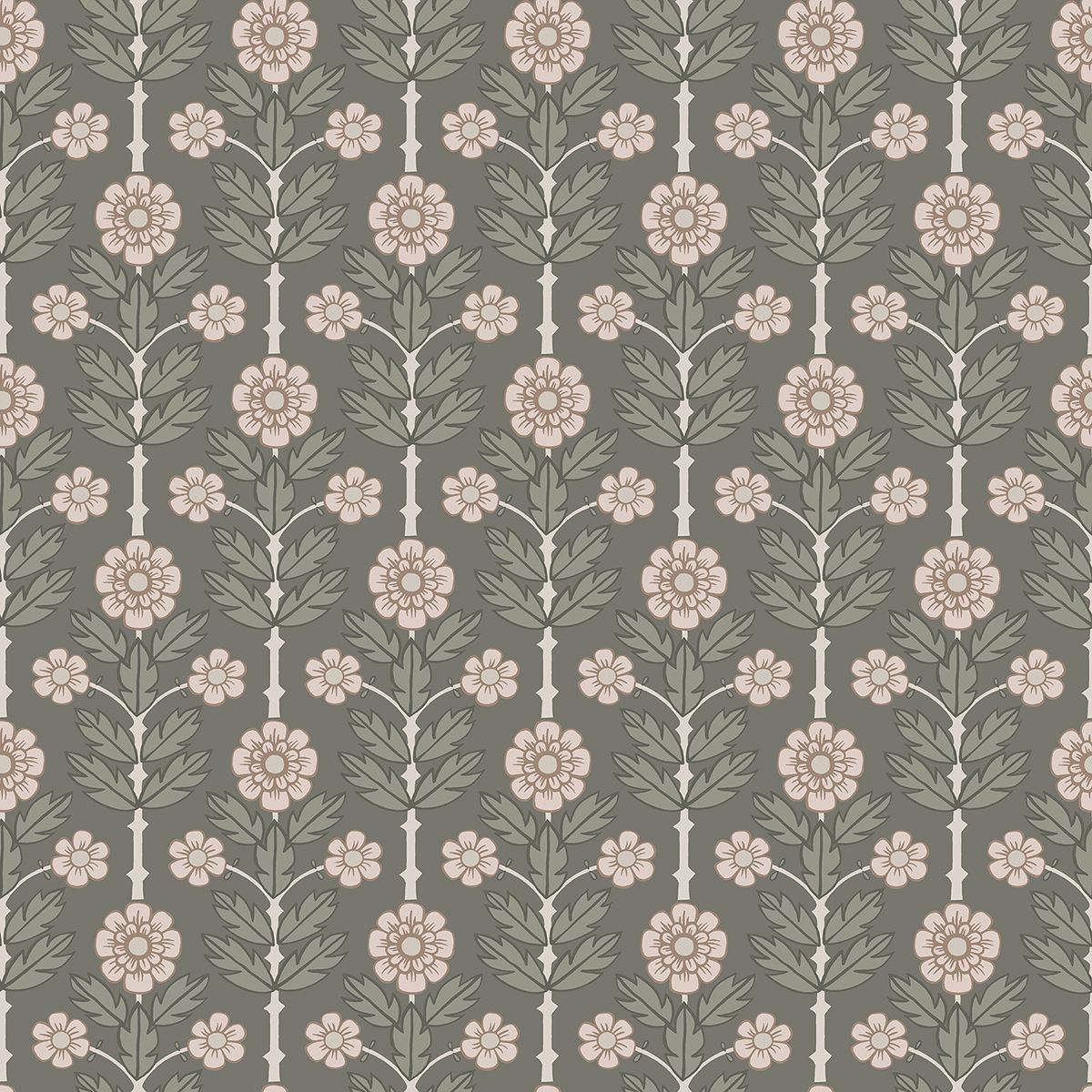 0041928 aya grey floral wallpaper