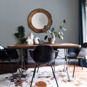 Lark Light Blue Botanical Wallpaper