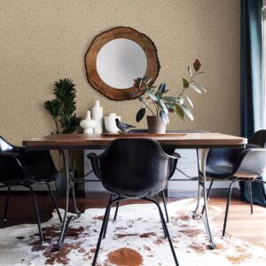 Lark Beige Botanical Wallpaper
