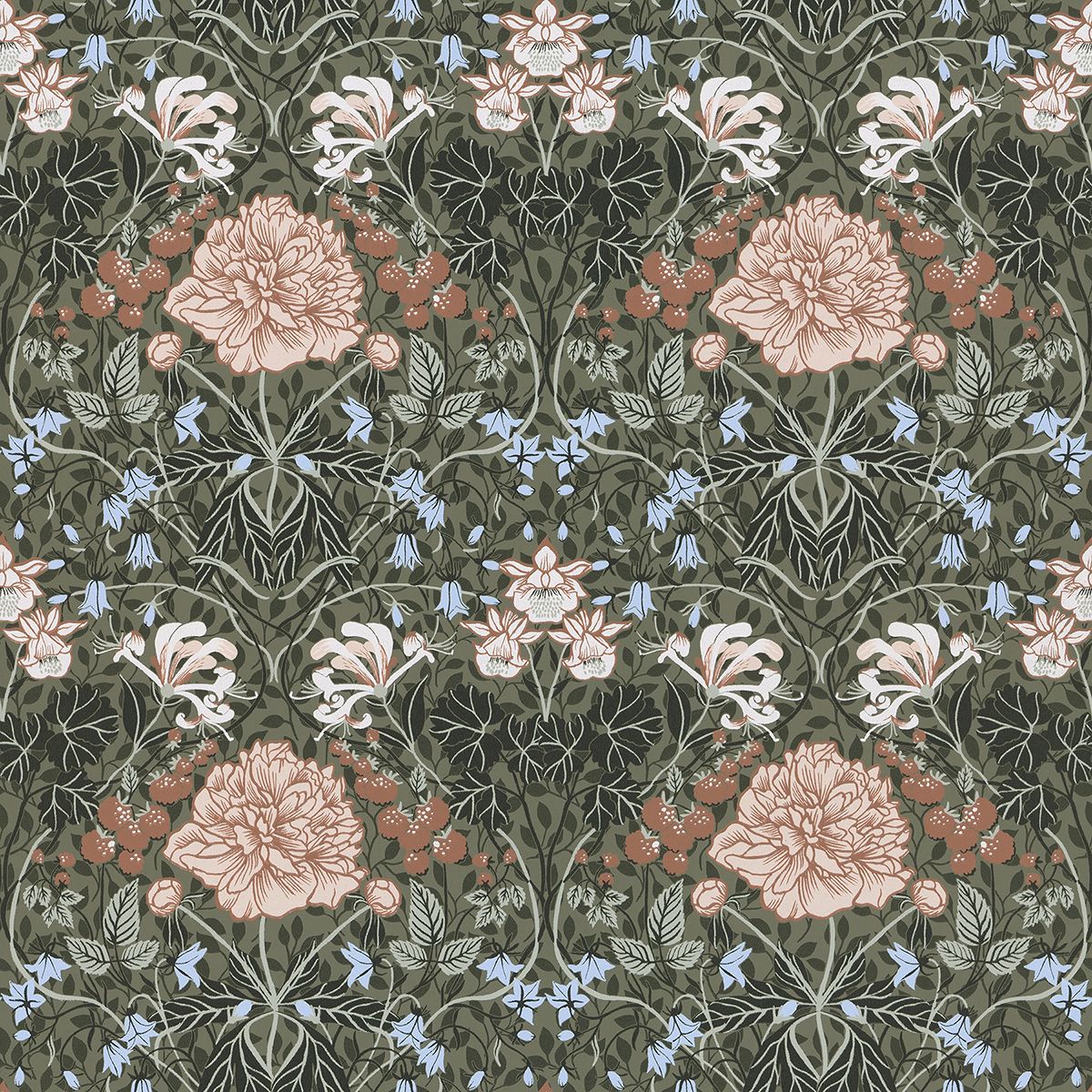0041955 celestine green floral wallpaper