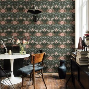 Celestine Green Floral Wallpaper