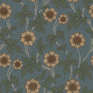 0041961 leilani blue floral wallpaper