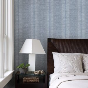 Pezula Blue Texture Stripe Wallpaper
