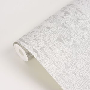 Malawi Light Grey Leather Texture Wallpaper