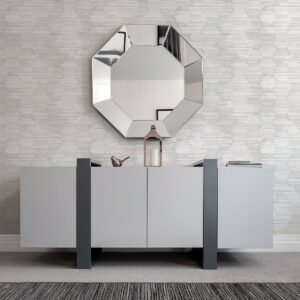 Jabari Light Grey Geometric Faux Grasscloth Wallpaper
