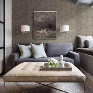 Nambiti Brown Geometric Wallpaper