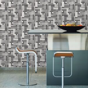 Bantry Black Geometric Wallpaper