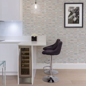 Fresnaye Light Blue Linen Stripe Wallpaper