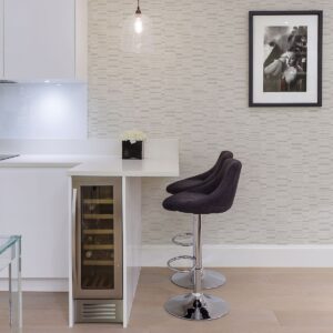 Fresnaye Light Grey Linen Stripe Wallpaper