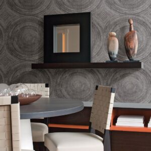 Lalit Taupe Medallion Wallpaper