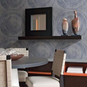 Lalit Light Blue Medallion Wallpaper