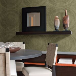 Lalit Olive Medallion Wallpaper