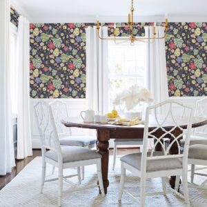 Gwyneth Navy Floral Wallpaper