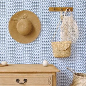 Landon Blue Abstract Geometric Wallpaper