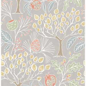 0043905 shiloh light grey botanical wallpaper