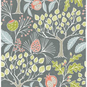 0043909 shiloh grey botanical wallpaper